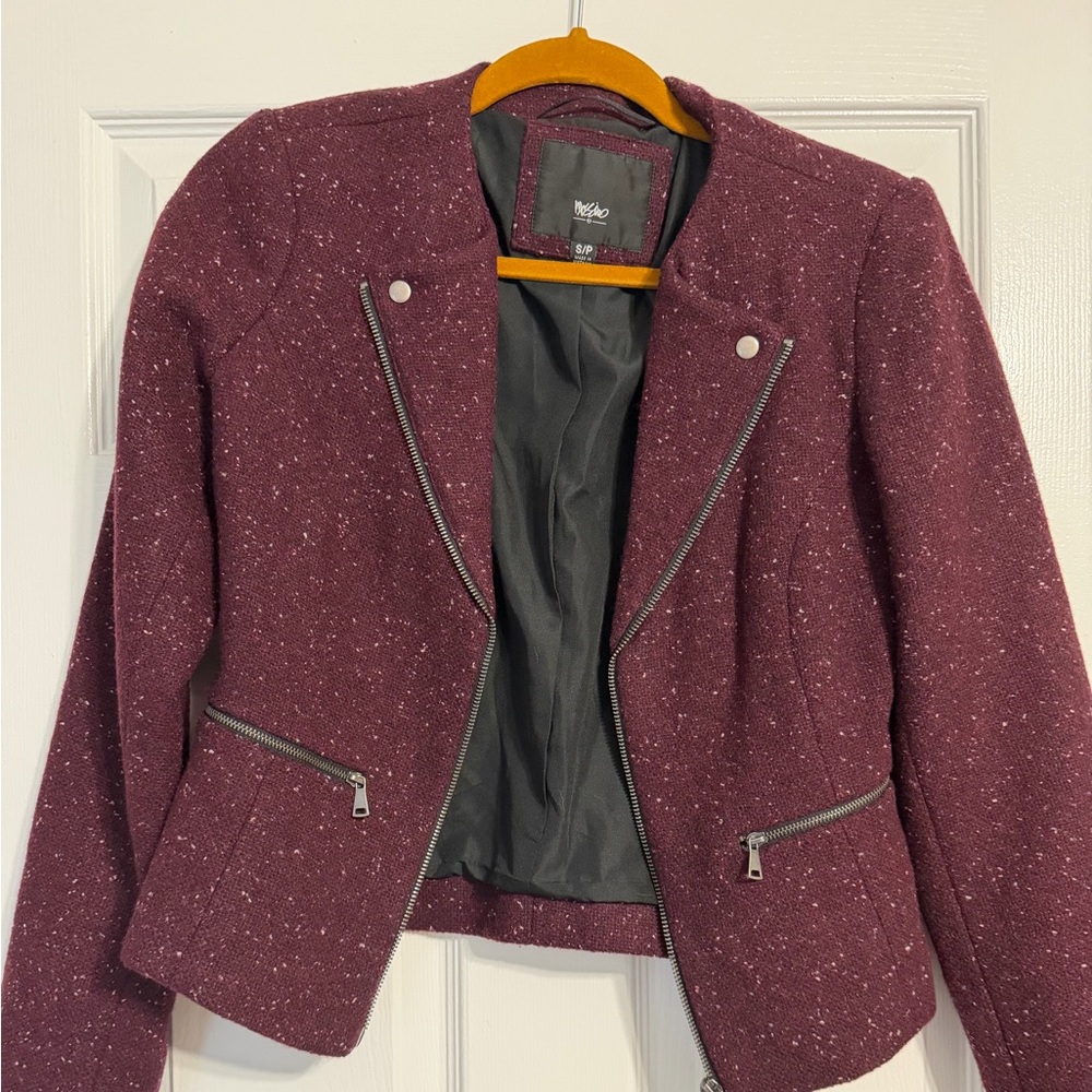 Target Tweed Blazer with Zipper Accents
